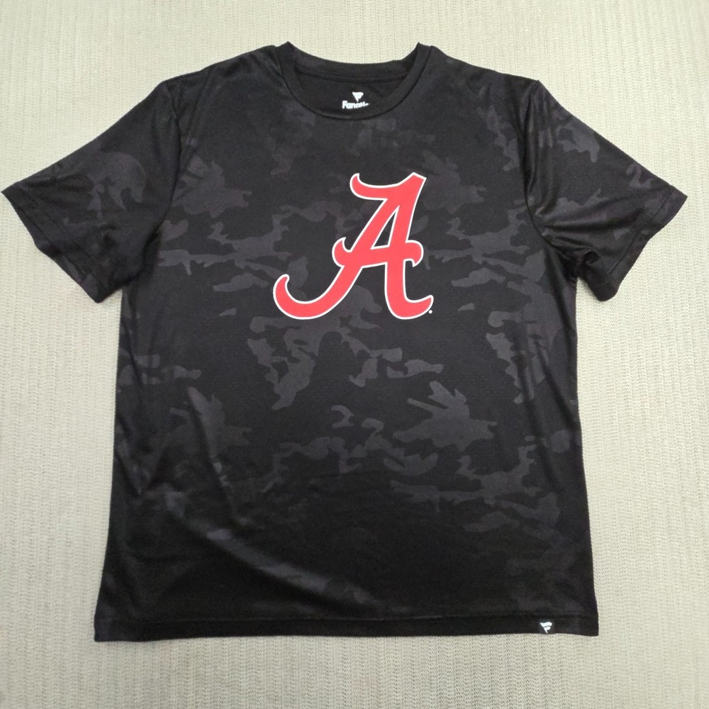 Fanatics‎ Alabama Crimson Tide Shirt Mens XL Black Camo Short Sleeve Football